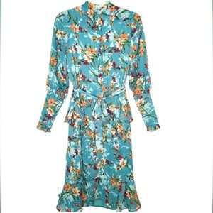 Walter Baker Floral Long Sleeve Midi dress